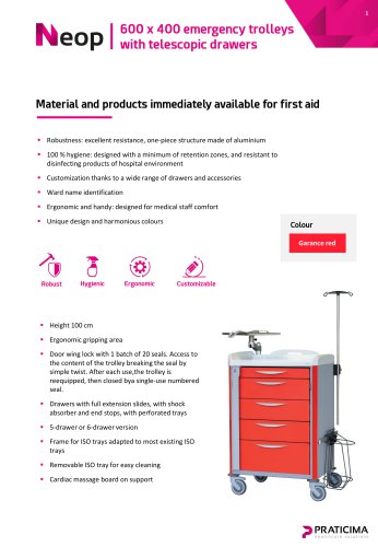 600 x 400 Neop emergency trolley