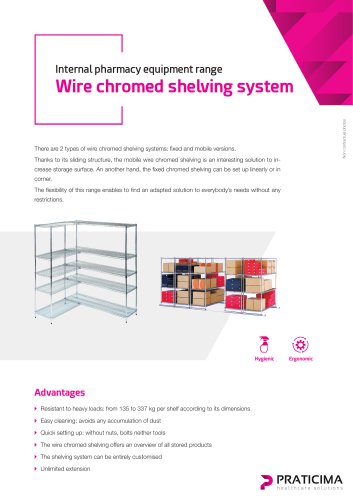 Wire chromed shelving