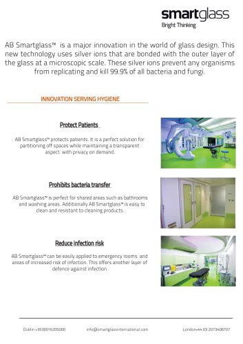 Antibacterial Smartglass Brochure