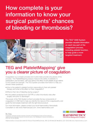 TEG and PlateletMapping give you a clearer picture of coagulation