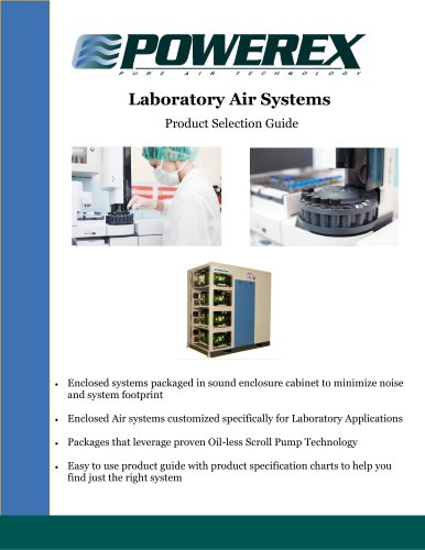 Laboratory Air Systems Product Selection Guide