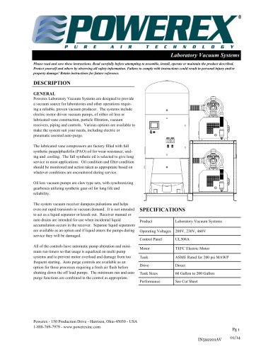 Laboratory Vacuum Systems