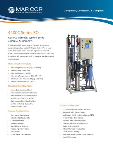 4400C Industrial RO System 4,000 to 24,000 GPD