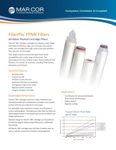 FiberFlo FPNN All-Nylon Pleated Cartridge Filters