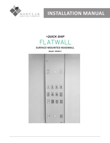 Flatwall 4540-S Installation Manual