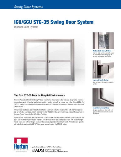 ICU/CCU STC-35 Swing Door System