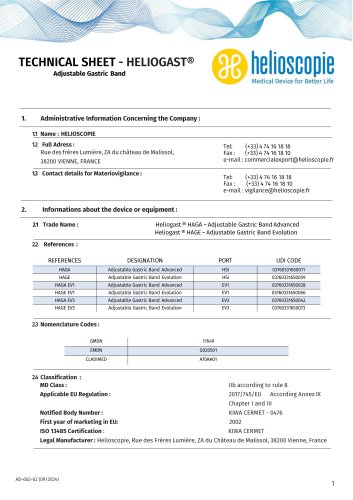 Technical Sheet - Heliogast