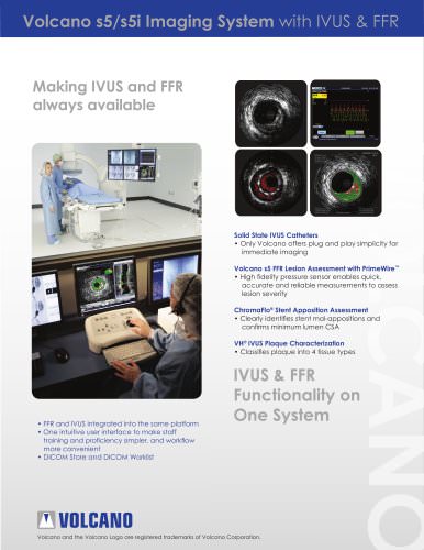 Volcano s5/s5i Imaging System with IVUS & FFR