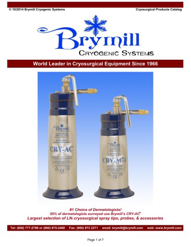 Cryosurgical Products Catalog