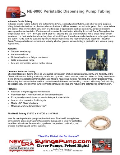 NE-9000 Peristaltic Dispensing Pump Tubing