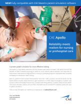 CAE Apollo Patient Simulator for nursing or prehospital care - tech sheet