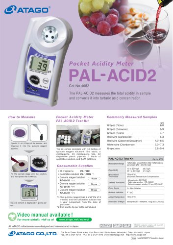 Pocket Acidity Meter PAL-ACID2