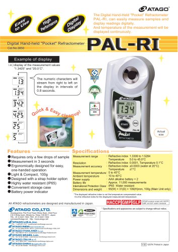 "Pocket" Refractometer PAL-RI