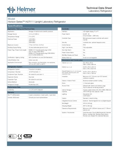 HLR111 Laboratory Refrigerator