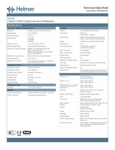 iLR256 Double Door Laboratory Refrigerator