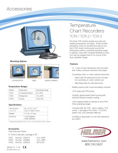 TCR Temperature Chart Recorder