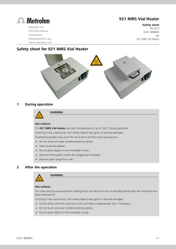 921 NIRS Vial Heater