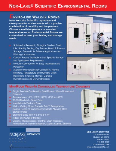 Norl-Lake Scientific Environmental Rooms