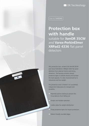 Protection box with handle suitable for XenOR 35CW and Varex-PerkinElmer XRPad2 4336 flat panel detectors