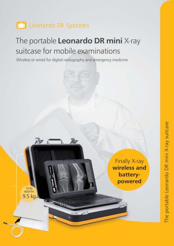 The portable Leonardo DR mini X-ray suitcase for mobile examinations