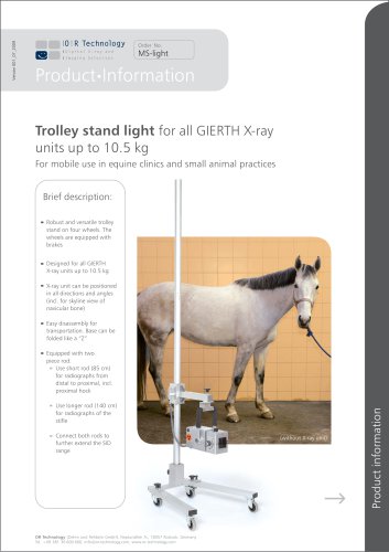 Trolley stand light for  all GIERTH X-ray