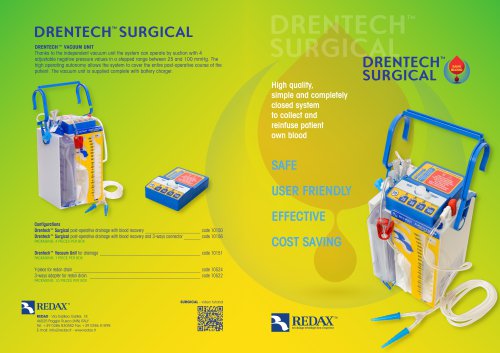 DRENTECH SURGICAL - post-operative drainage with blood recovery