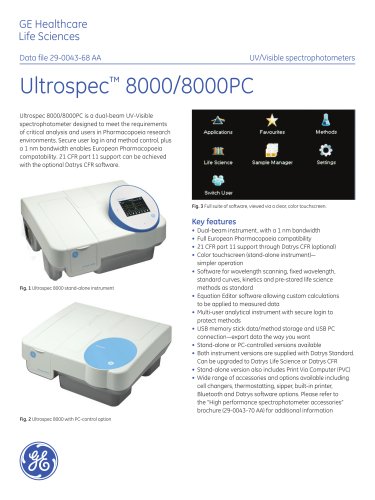 Ultrospec 8000/8000PC