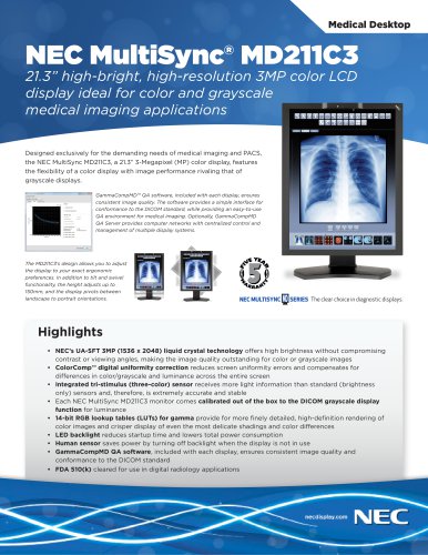 NEC MultiSync® MD211C3