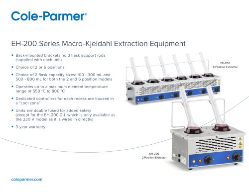 EH-20 Series MQ Macro-Kjeldahl