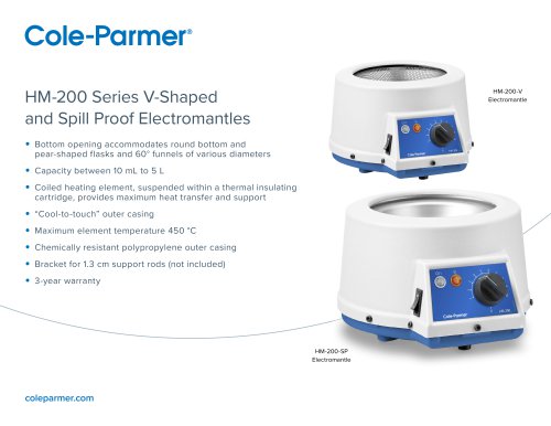 HM-200V and HM-200SP Series Mantles