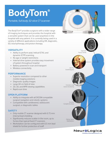 Portable, full body 32-slice CT scanner