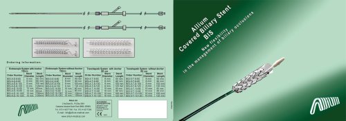 Allium™ Covered Biliary Stent BIS