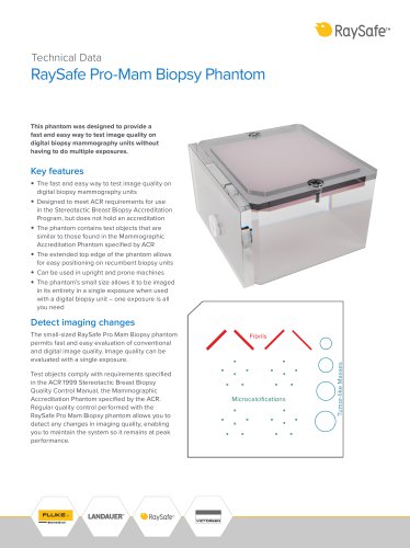 RaySafe Pro-Mam Biopsy Phantom Flyer