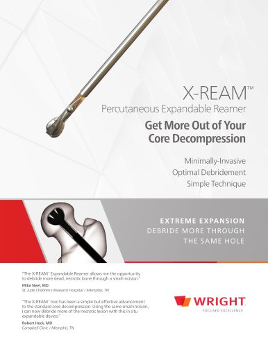 PRO-DENSE™ and X-REAM™ Percutaneous Expandable Reamer Core Decompression Sales Sheet