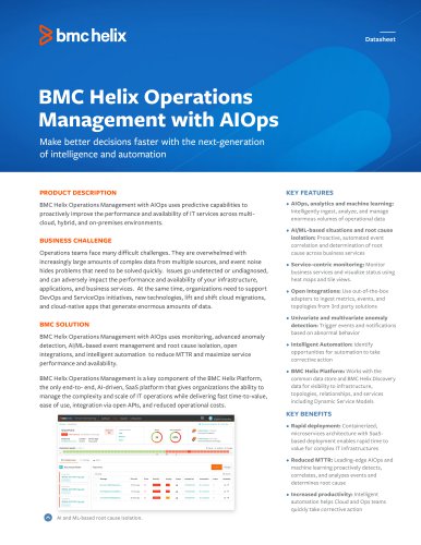 BMC Helix Operations Management with AIOps