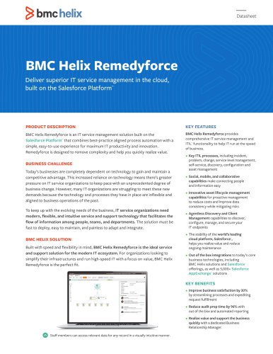 BMC Helix Remedyforce