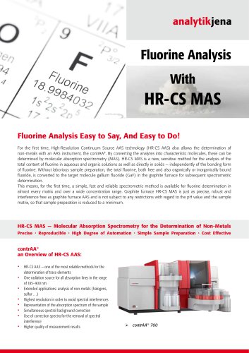 Flyer Non-Metal Analysis Using HR-CS-MAS