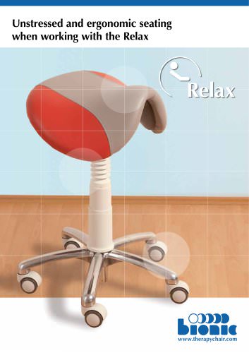 Unstressed and ergonomic seating  when working with the Relax