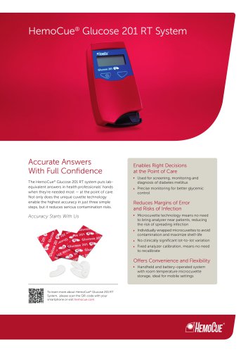 HemoCue ® Glucose 201 RT System