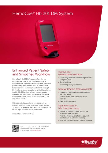 HemoCue ® Hb 201 DM System