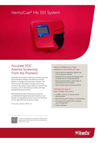 HemoCue ® Hb 301 System