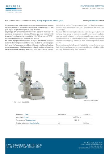 Rotary evaporator 9200/1