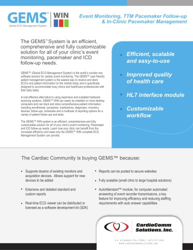 GEMS Global ECG Management System