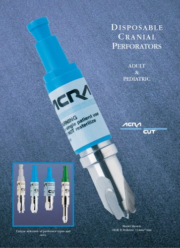 Disposable Cranial Perforators