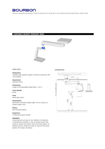 B50L Variable Height Pendant