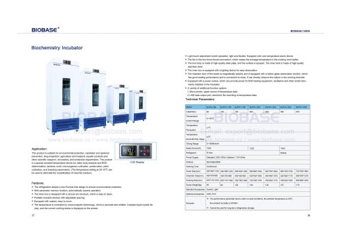 Biochemistry Incubator_BJPX-I