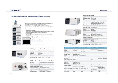 BK3100 High Performance Liquid Chromatography System