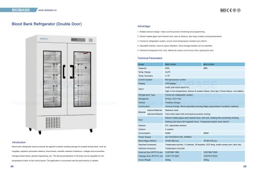 Blood Bank Refrigerator BBR- 4V626