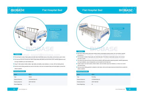 Flat Hospital Bed MF3S & MF4S