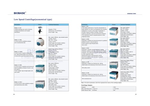 Low Speed Centrifuge(Economical Type)